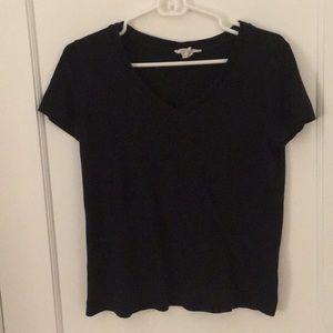 Black V neck tee